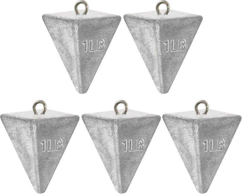 BLUEWING Pyramid Sinkers Lead Fishing Weights 1oz,2oz,3oz,5oz,8oz,10oz,12oz,16oz,32oz for Saltwater - Image 1